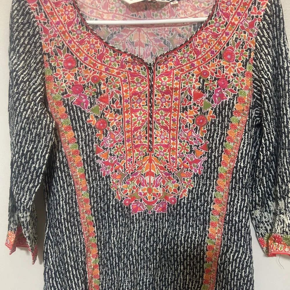 BIBA Indian Floral print straight kurta set 0194 - Picture 4 of 12